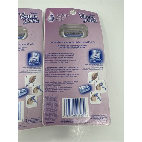2x Gillette Venus Divine Razor Shaver NEW NOS 2003 Purple Limited Edition - Picture 6 of 8